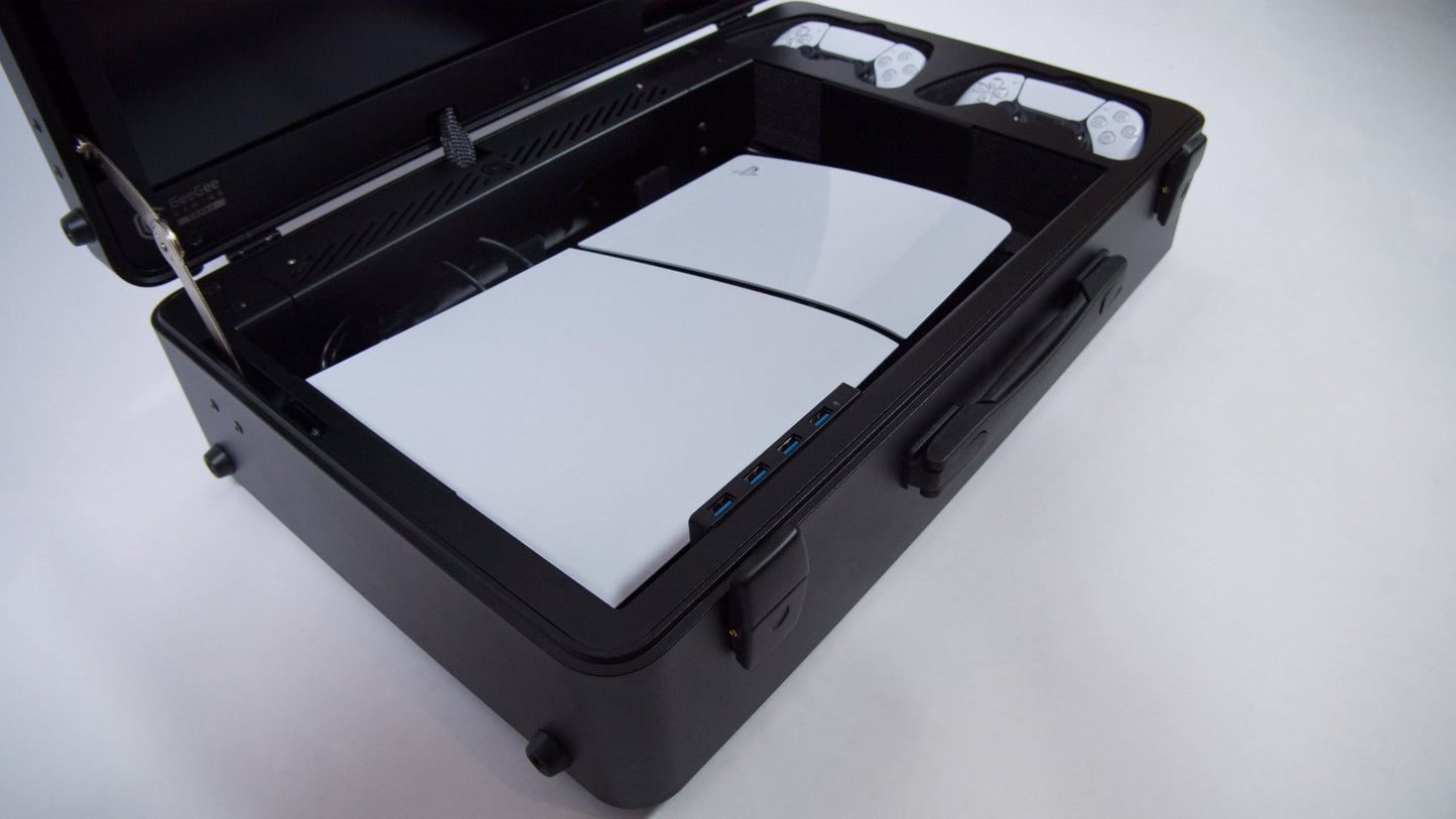 GeeGee EDGE PS5 gaming case - GeeGee Cases - GeeGee EDGE PS5 gaming case - GeeGee Cases - GeeGee EDGE gaming case backboard - Video Game Console Accessories - PS5 slim - Video Game Console Accessories